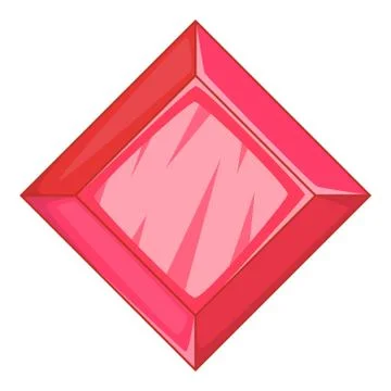 Ruby icon, cartoon style Stock Illustration