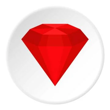 Ruby icon circle Illustrazione stock