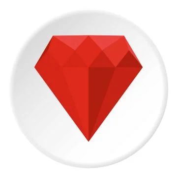Ruby icon circle イラスト素材