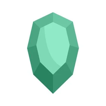 Ruby icon flat isolated Stock Illustration