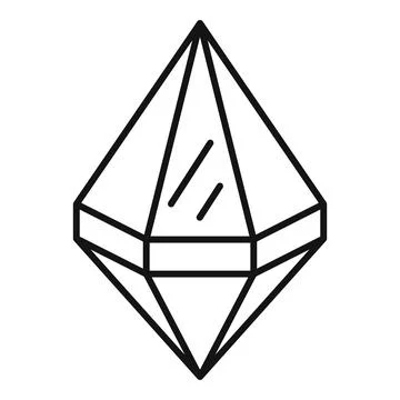 Ruby icon, outline style Illustrazione stock