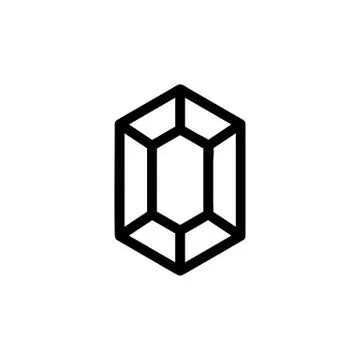 Ruby icon vector. Isolated contour symbol illustration Stock Illustration