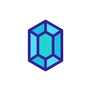 Ruby icon vector. Isolated contour symbol illustration Stock Illustration