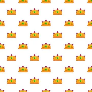 Ruby imperial crown pattern seamless Illustrazione stock