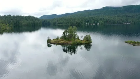 Ruby Lake Islet Stock Footage 134545553
