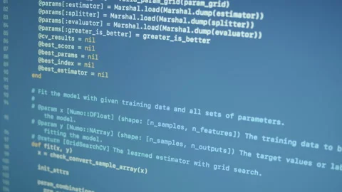 Ruby Machine Learning Scroll and Typing Code Stock Footage 167243770