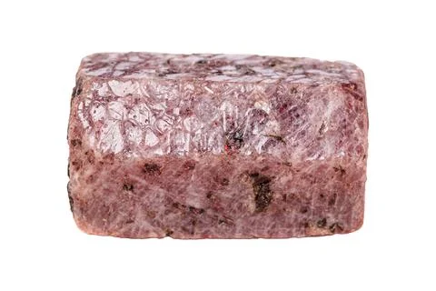 Ruby mineral stone in the breed a white background Stock Photos