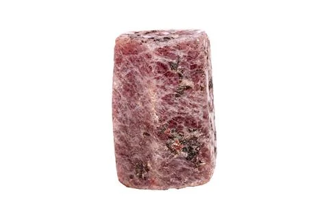 Ruby mineral stone in the breed a white background Stock Photos