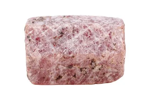 Ruby mineral stone in the breed a white background Stock Photos
