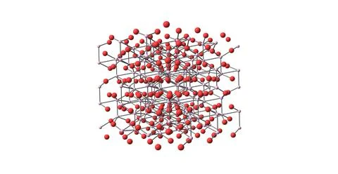 Ruby molecular structure isolated on white Illustrazione stock