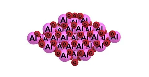 Ruby molecular structure isolated on white Illustrazione stock