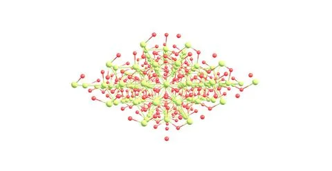 Ruby molecular structure isolated on white Illustrazione stock