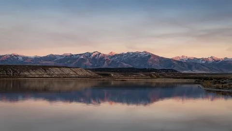 Ruby Mountains in Sunset Red Nevada Stock Photos