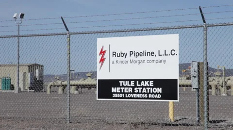 Ruby Natural Gas Pipeline Sign Stock Footage 52409210