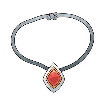 Ruby Necklace illustration Illustrazione stock