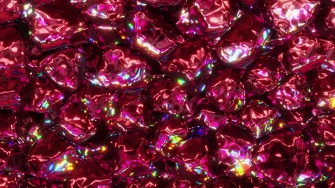 Ruby or garnet crystals falling from the top filling up the volume Stock Footage 270341636