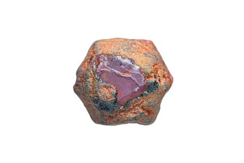Ruby in pargasite Stock Photos