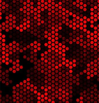 Ruby pattern of triangles, hexagons, squares. Red, maroon, black colors イラスト素材