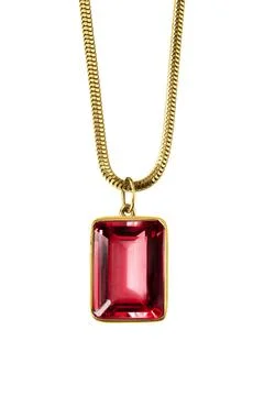 Ruby pendant isolated Stock Photos