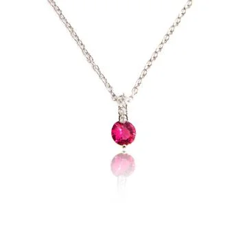 Ruby pendant isolated on white Stock-Fotos