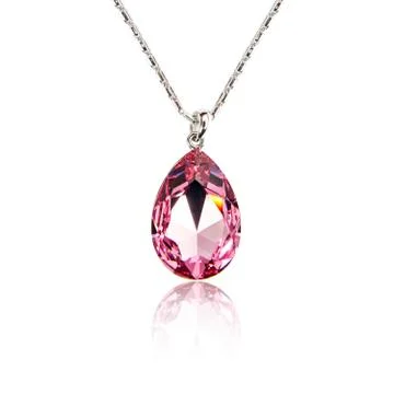 Ruby pendant isolated on white Stock Photos