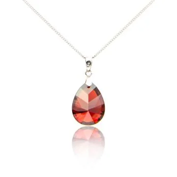 Ruby pendant isolated on white Stock Photos
