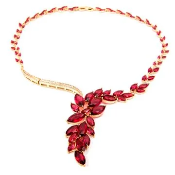 Ruby pendant isolated on white Stock Photos