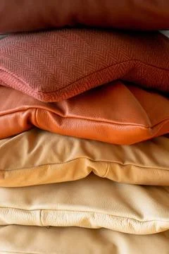 Ruby pillows Ruby decorative pillows made from real leather Copyright: xZo... 写真素材