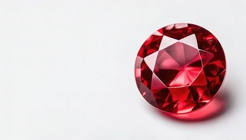 Ruby is a pinkish red to blood red or ruber colored - due to the element ch.. Stock Photos
