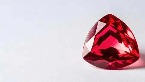 Ruby is a pinkish red to blood red or ruber colored - due to the element ch.. Stock Photos
