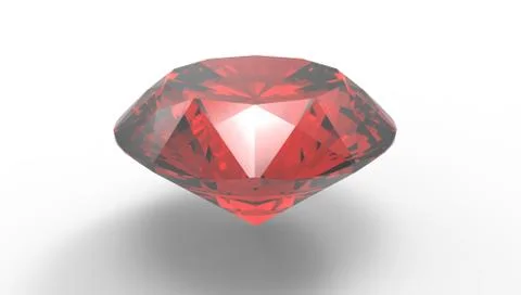 Ruby precious stone 3D Illustration Stock Illustration