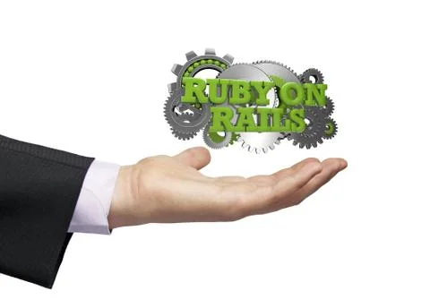 Ruby on railsbusinessman Stock Illustration