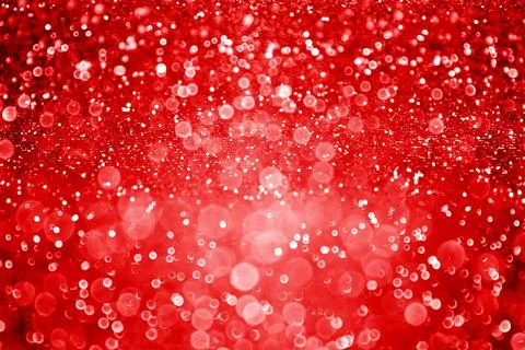 Ruby red Christmas, Valentine Day or New Year's glitter background Stock Photos