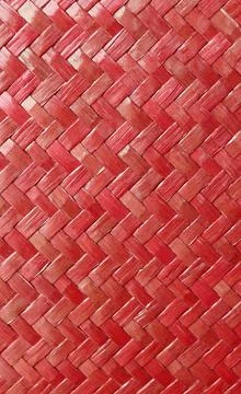 Ruby Red Colored Gray Sedge Weave Basket Texture Stock Photos