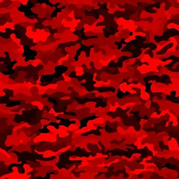 Ruby red, colored seamless pattern. Abstract military or police camouflage Illustrazione stock