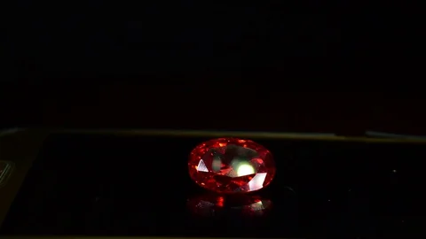 Ruby Is red gem Beautiful Stock Footage 121343661