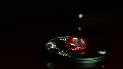 Ruby Is red gem Beautiful by nature For making Stock Footage 121343655