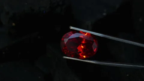 Ruby Is red gem Beautiful by nature Stock Footage 131128499