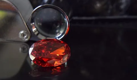 Ruby Is red gem Beautiful by nature For making expensive jewelry 库存照片