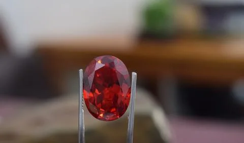 Ruby Is red gem Beautiful by nature For making expensive jewelry. Stock Photos