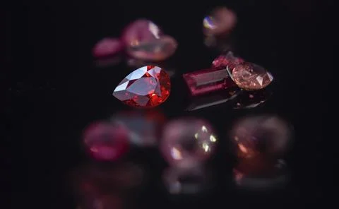 Ruby Is red gem Beautiful by nature For making expensive jewelry. Stock Photos