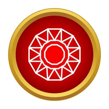 Ruby red gemstone icon representing luxury and treasure イラスト素材