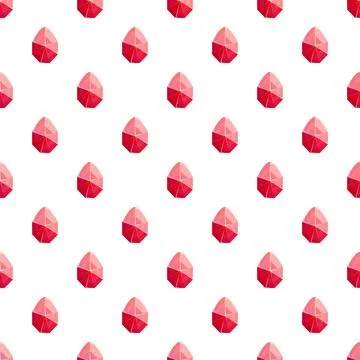 Ruby red gemstone pattern creating seamless design Stock Illustration