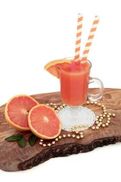 Ruby Red Grapefruit Juice Drink Stock Photos