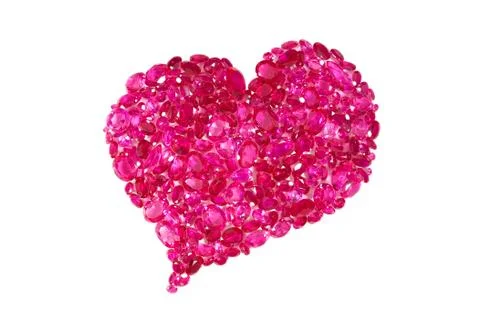 Ruby red heart 库存照片