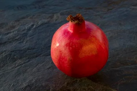 Ruby red pomegranate fruit Stock Photos