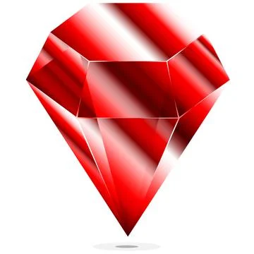 Ruby red stone. Stock Illustration