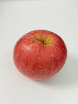 Ruby Red: A Vibrant Apple, Ready to Eat Stock Photos