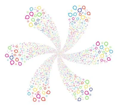 Ruby Ring Cycle Flower Cluster Stock Illustration