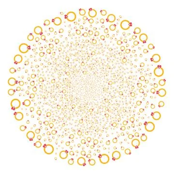 Ruby Ring Fireworks Sphere 스톡 일러스트